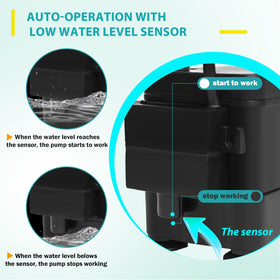 Roamoris compact HVAC condensate pump installation fits tight spaces.