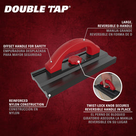 ROBERTS Double Tap Block side view emphasizes raised D-handle for comfortable tapping