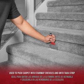 ROBERTS stair tool with checkered head for secure carpet installation