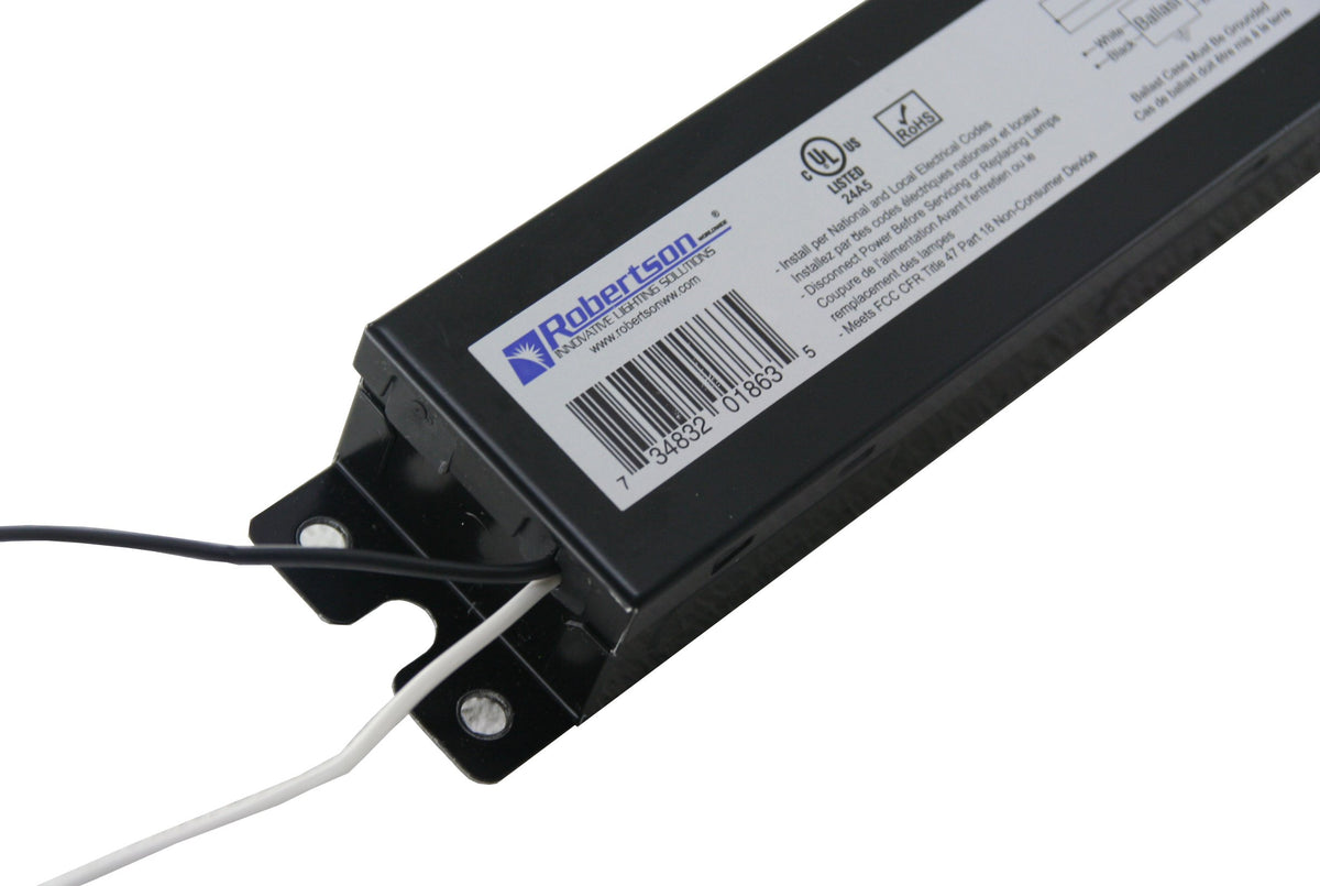 Robertson ISL296T12MV ballast side view; rugged design for busy commercial spaces.