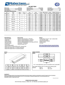 Robertson ISL296T12MV parallel-operation diagram; visual guide to maintained lighting when a lamp fails.