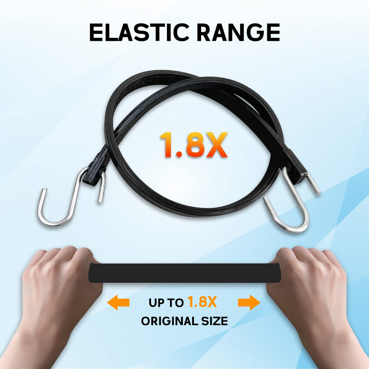 ROBLOCK heavy-duty tarp-secure strap with 30% thicker EPDM core