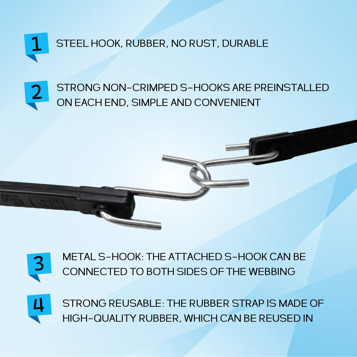 ROBLOCK multi-use bungee cords fit tarps, pallets, and cargo securely