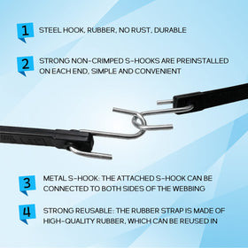 ROBLOCK multi-use bungee cords fit tarps, pallets, and cargo securely
