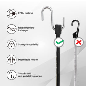 ROBLOCK multi-use tarp straps ideal for tarps canvases and cargo
