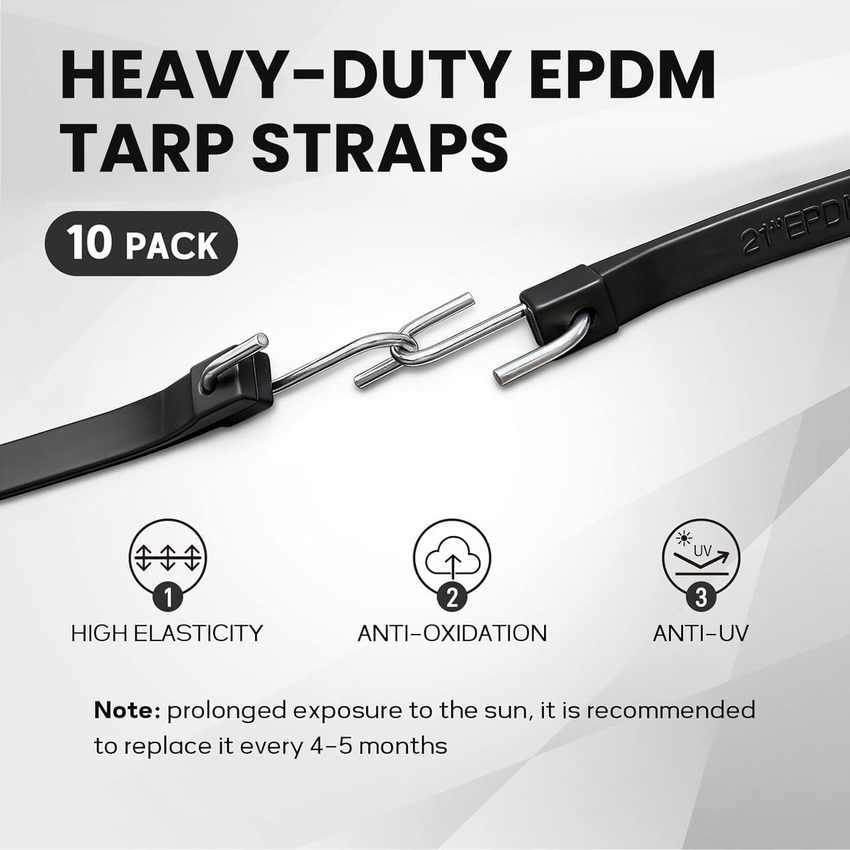 ROBLOCK rustproof S-hooks provide quick, secure ends for tie-downs