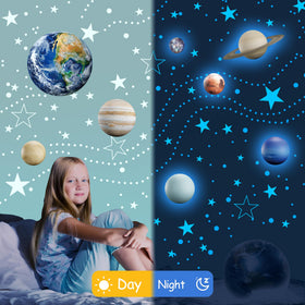 Robmoda dots and stars glow mural adding gentle night light