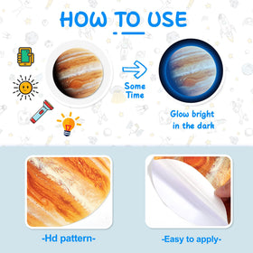 Robmoda Easy-Apply Stickers stick to smooth surfaces without mess.