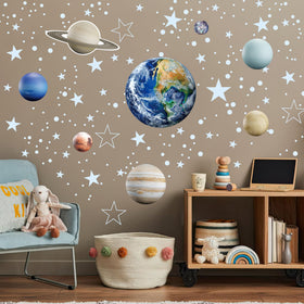 Robmoda planets mini solar system wall decal for kids room