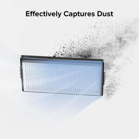 Roborock Saros Z70 filter delivers high-efficiency filtration for allergens.