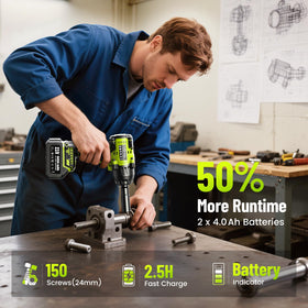 Robustrue 2400rpm speed settings enable precise, controlled operation.