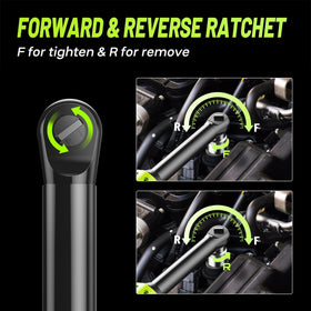 Robustrue cordless ratchet delivers up to 44 ft-lbs torque at 400 RPM.