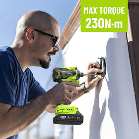 Robustrue impact driver 4-speed control enables precise driving for different materials.