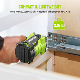 Robustrue kit includes 20 screwdriver bits for versatile fasteners.