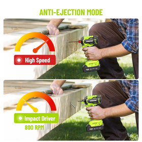 Robustrue impact driver features built-in LED for dark workspaces.