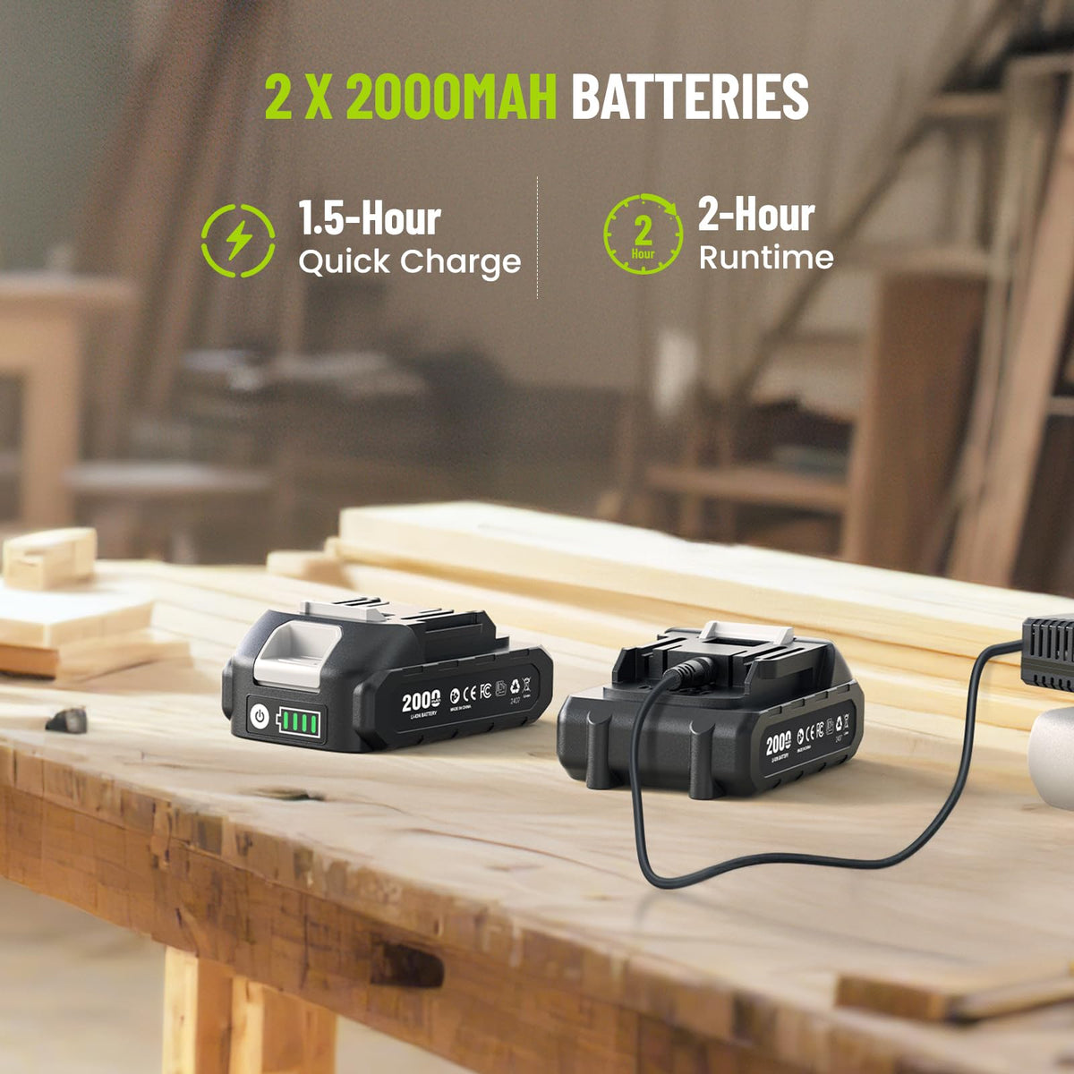 Robustrue impact driver torque settings show range from light to heavy-duty tasks.