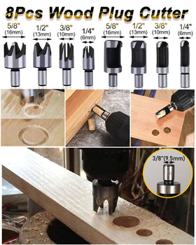 Rocaris step bit set enables multi-size holes in metal, wood, and plastics.