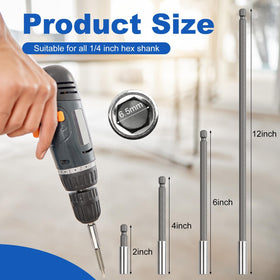 Rocaris magnetic drill-bit extension 4in for mid-reach versatility.