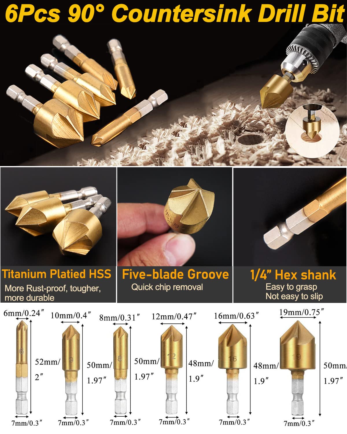 Rocaris wood plug cutter bits help hide imperfections with neat plugs.