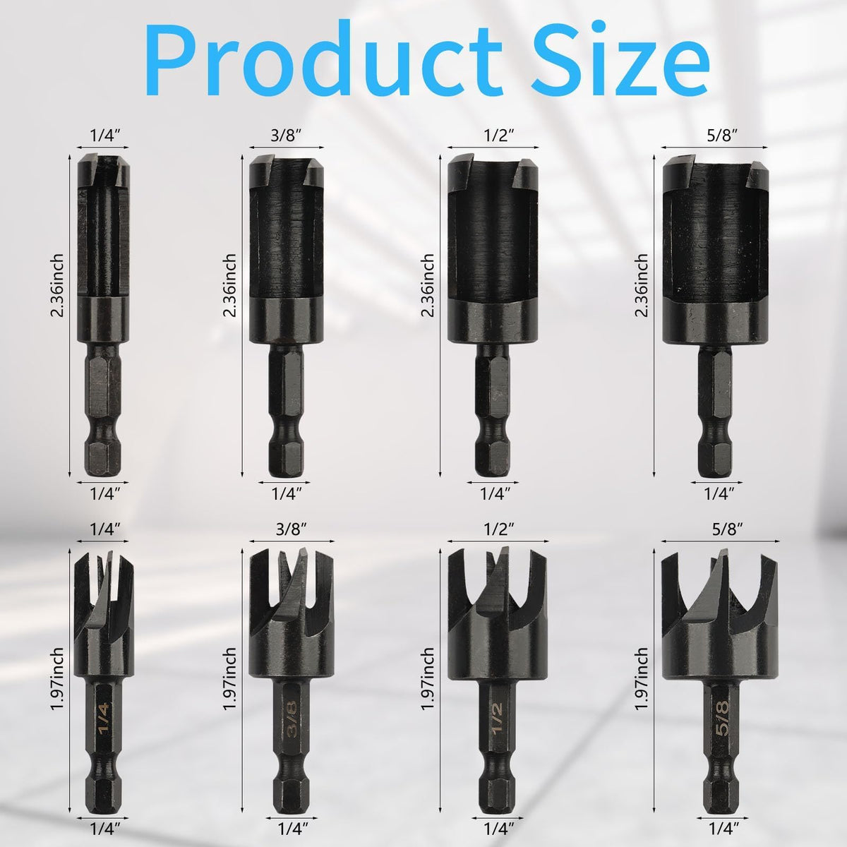 Rocaris 1/2-inch plug cutter on drill, quick, precise covers.