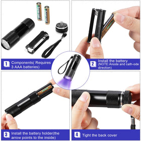 ROCEEI compact UV torch fits in your pocket for on-the-go checks.
