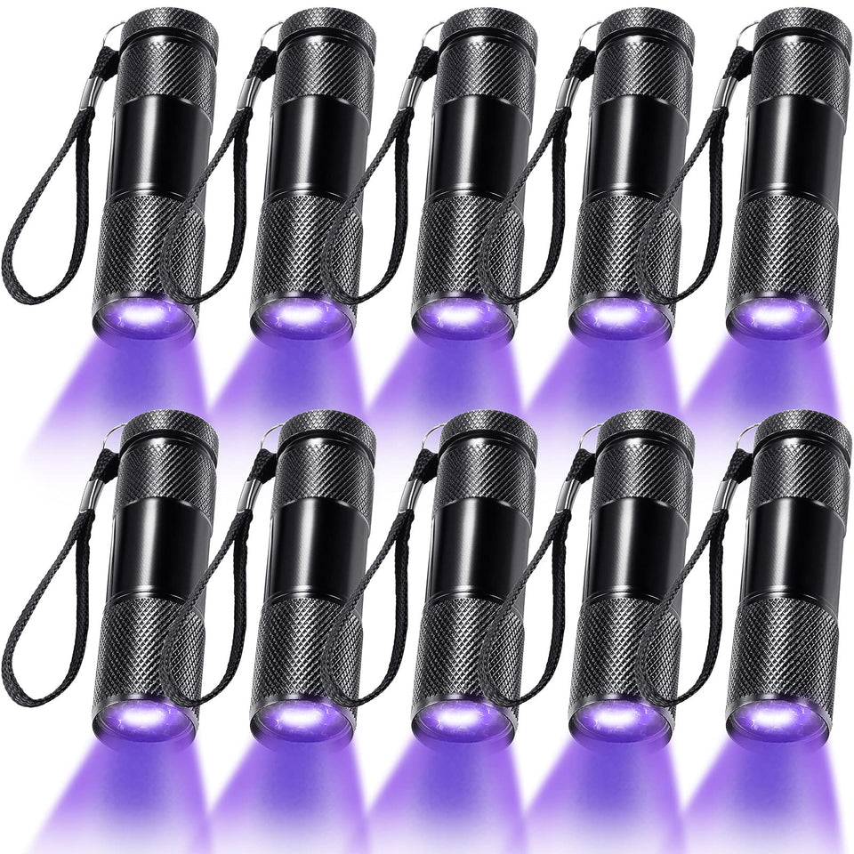 ROCEEI UV blacklight flashlight reveals pet stains clearly.