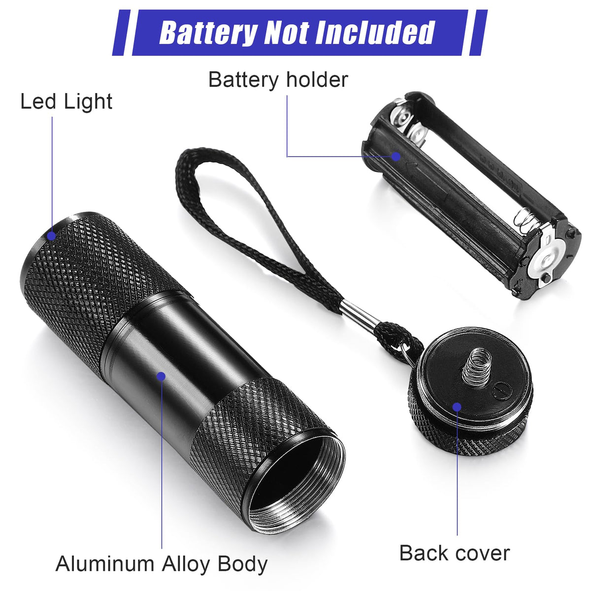 ROCEEI UV blacklight flashlight detects urine traces for cleanup.
