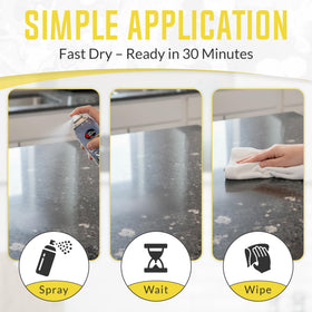 Rock Doctor Granite Sealer-treated stone beads water for moisture resistance.