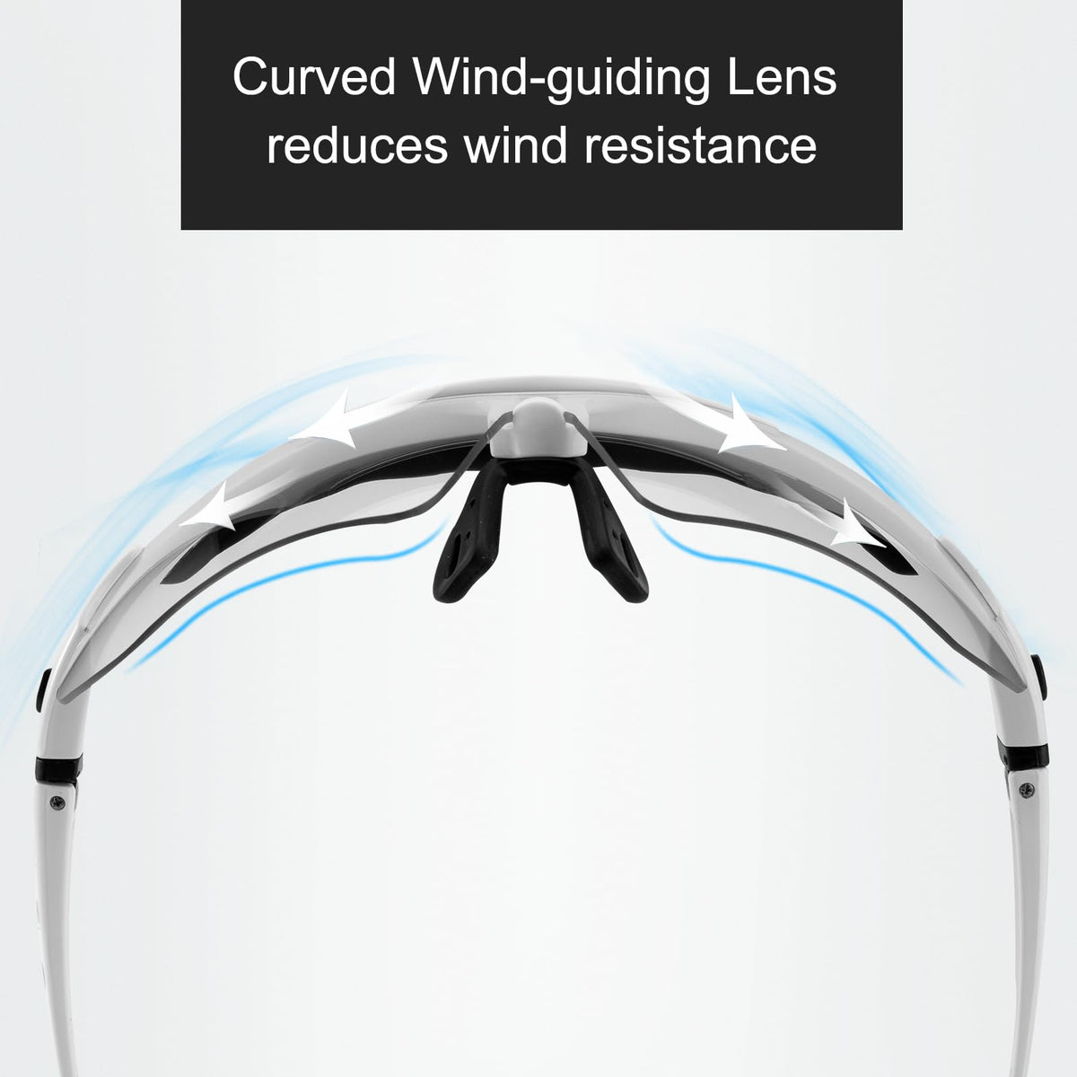 ROCKBROS head strap option sunglasses enable secure fit during fast movements.