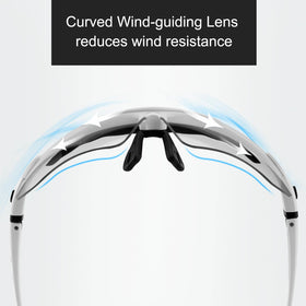 ROCKBROS head strap option sunglasses enable secure fit during fast movements.