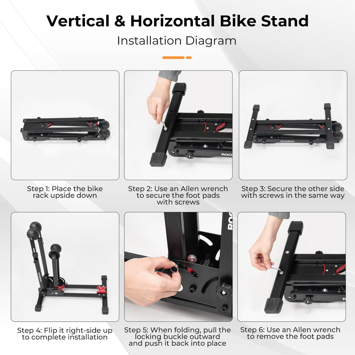 ROCKBROS indoor bike storage solution for garages and studios