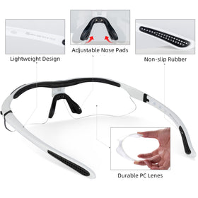 ROCKBROS interchangeable strap sunglasses provide versatile wearing options for secure, comfortable fit.