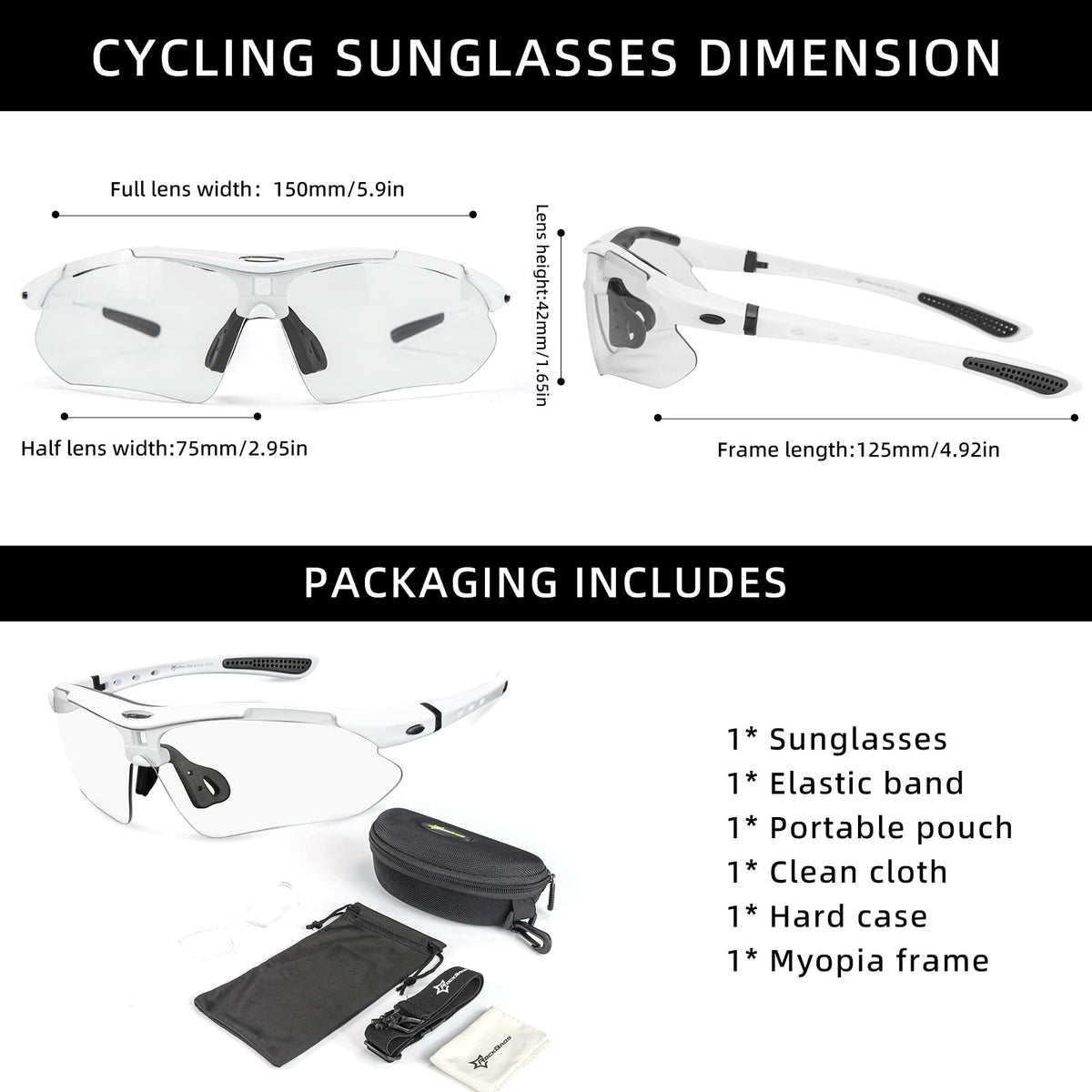 ROCKBROS lightweight, durable sport glasses enhance visibility and performance outdoors.