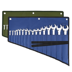 ROCKCOON 16-pocket wrench roll organizer in blue-green showing organized pockets for quick access