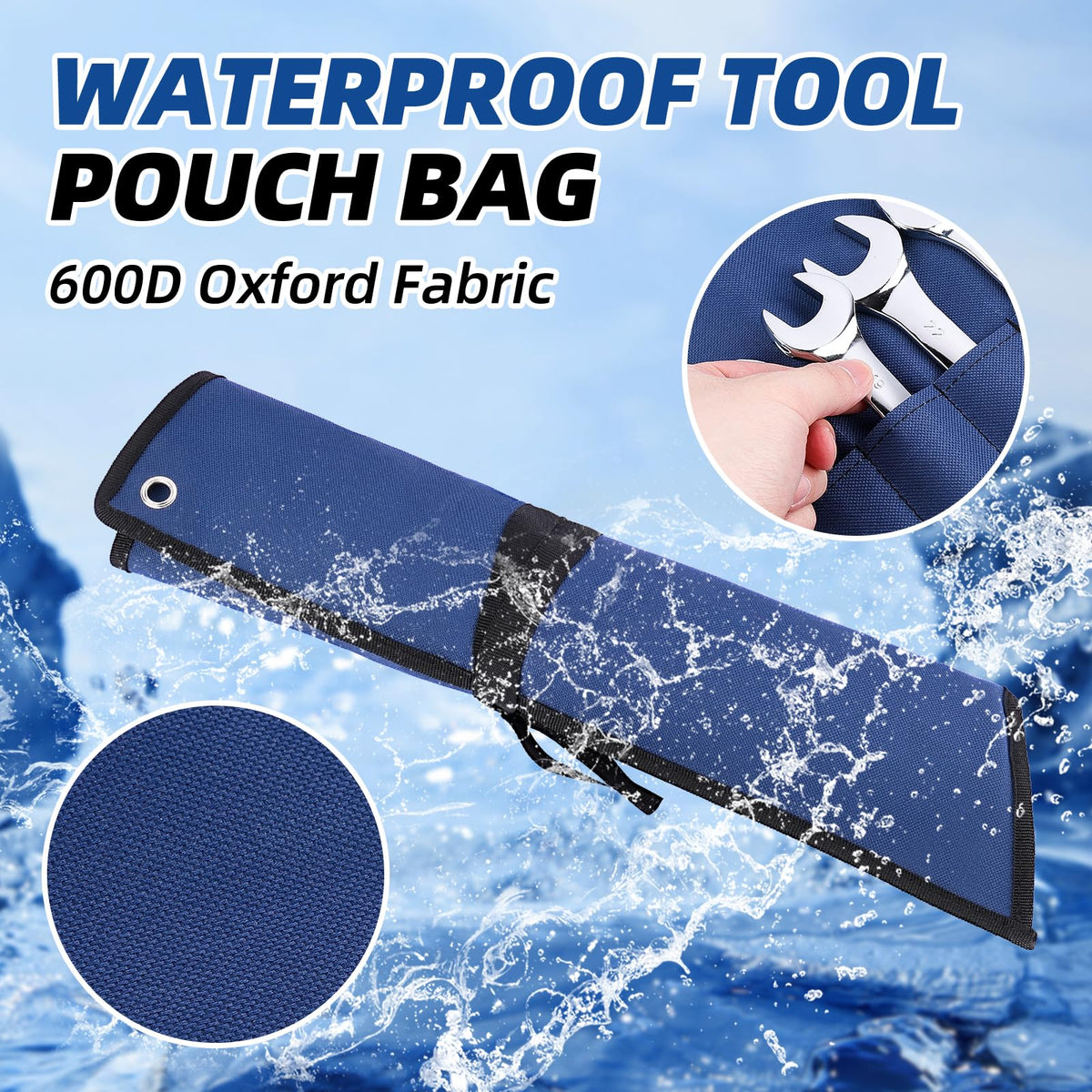 ROCKCOON wrench roll exterior in blue-green highlighting durability