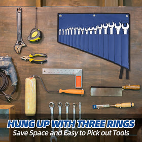 ROCKCOON blue-green wrench roll highlighting easy-care material