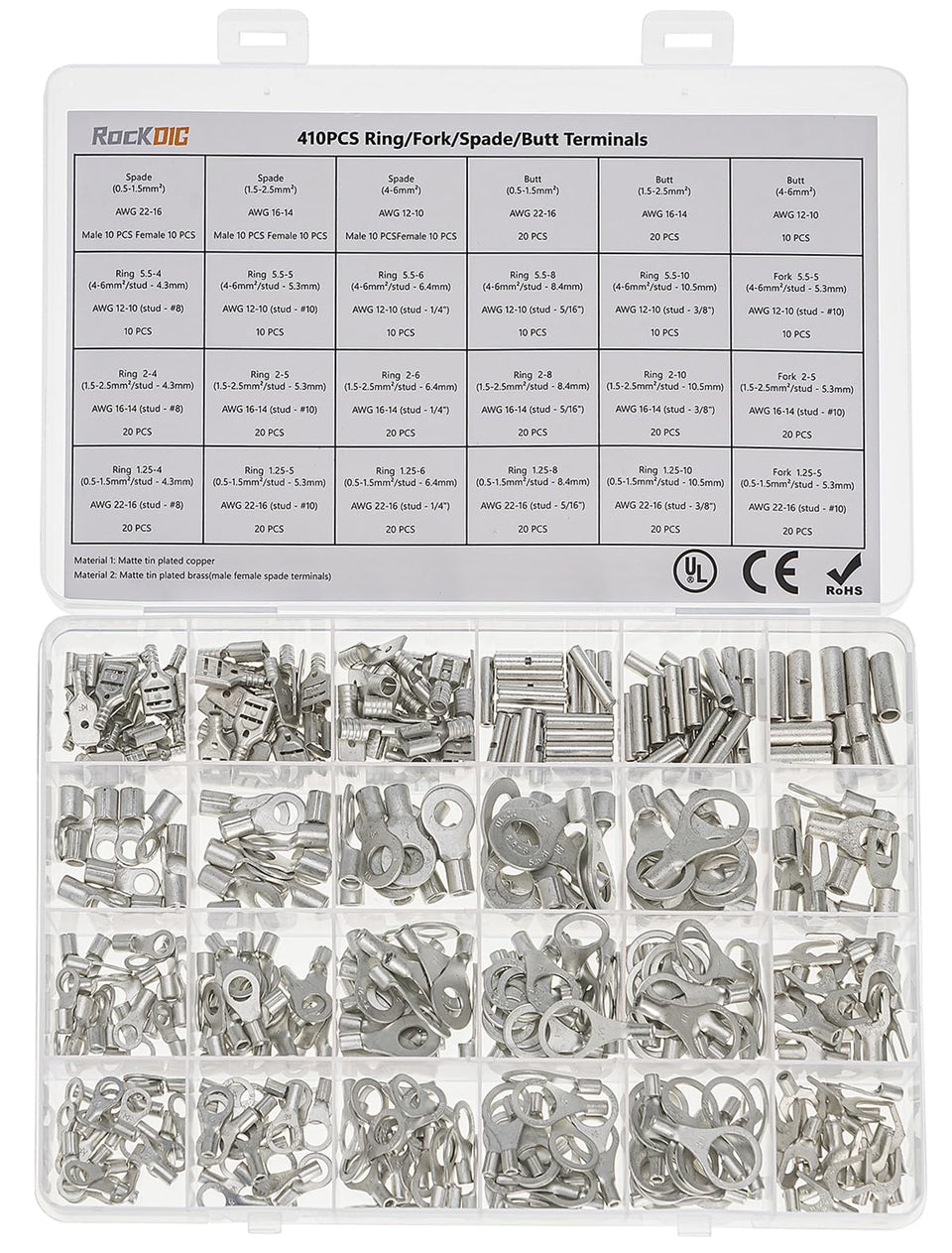 RockDIG wire connectors kit box shows organized assortment for easy wiring setup