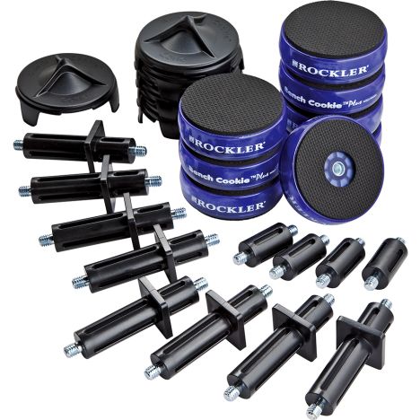 Rockler Bench Cookies Master Kit—cones finish with minimal surface contact