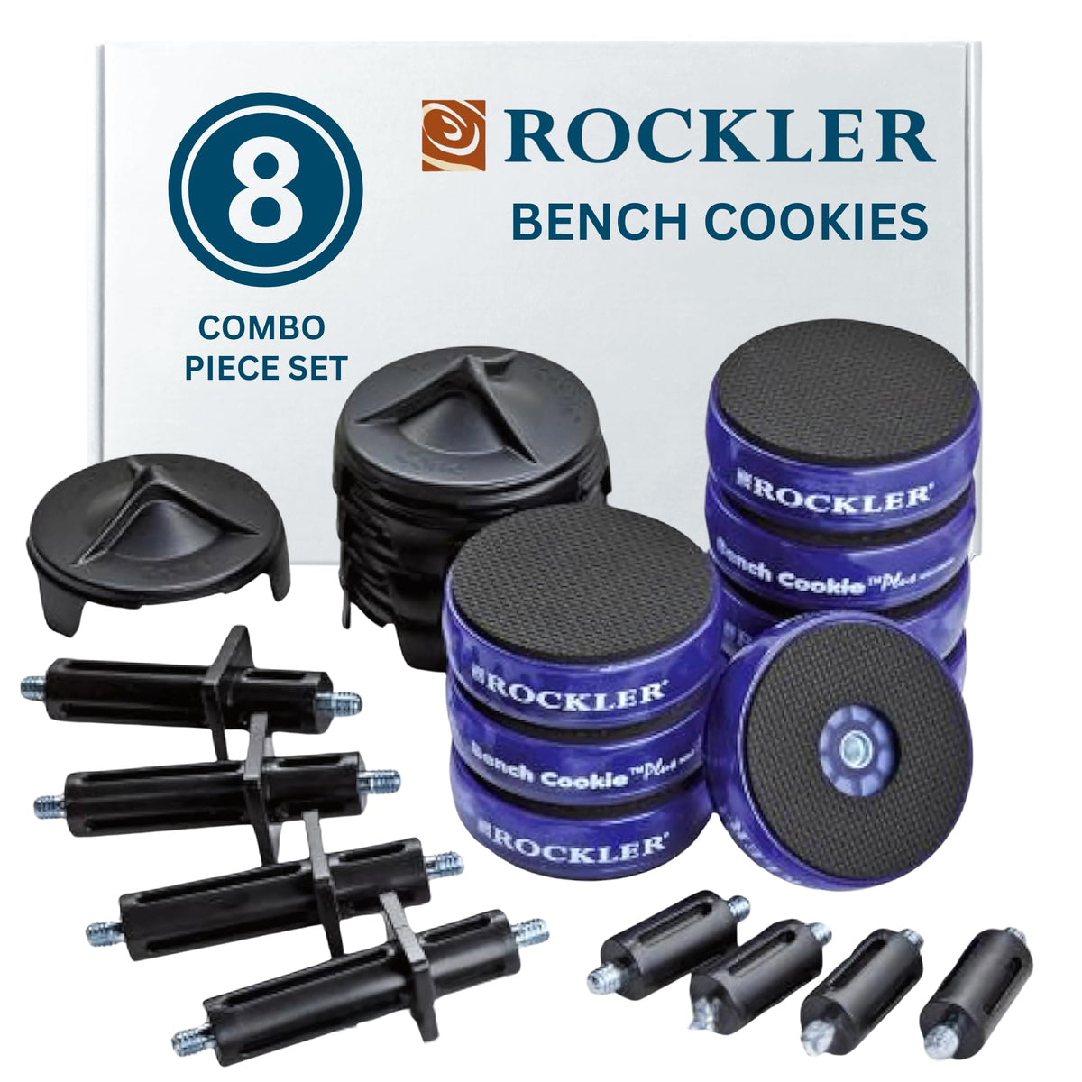 Rockler Bench Cookies Master Kit—work grippers secure workpieces during routing