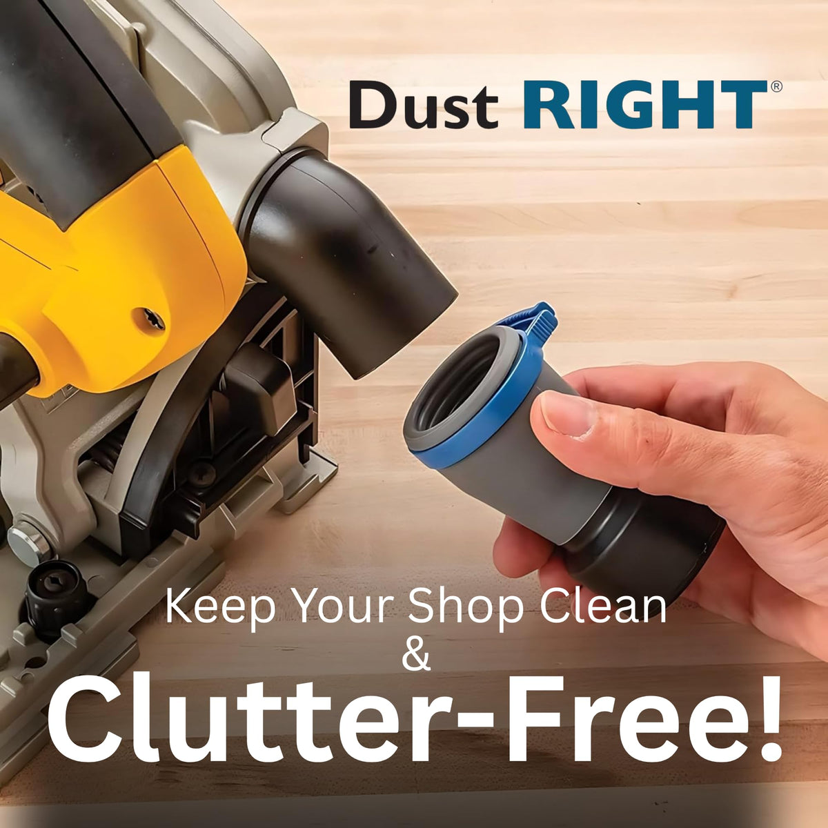 Rockler FlexiPort 1-1/4 ID with locking clasp ensures secure setup.