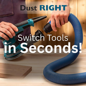 Rockler FlexiPort 3/4 ID x 1-1/4 OD connector for tight fits.