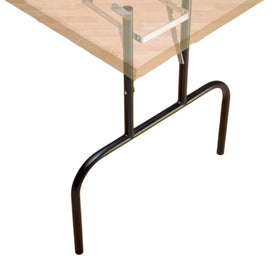 ROCKLER folding banquet table legs in black provide sturdy 24W x 29H support.