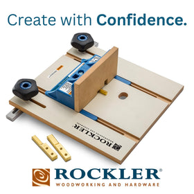 Rockler nylon sled provides smooth glide for clean routing.