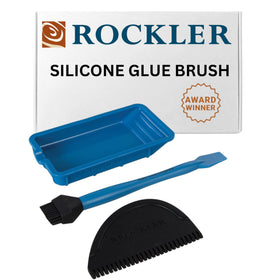 Rockler silicone brush applicator for precise glue application on woodworking projects.