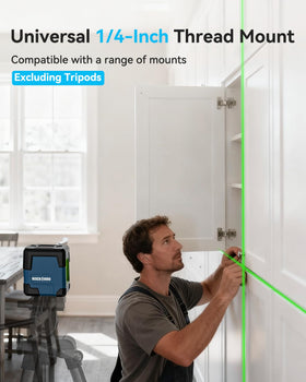 RockSeed cross line laser magnetic bracket shows easy mounting on metal surfaces.