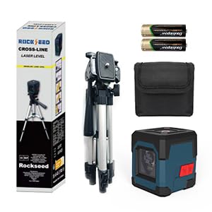RockSeed cross line laser assists tiling and cabinet installation tasks.