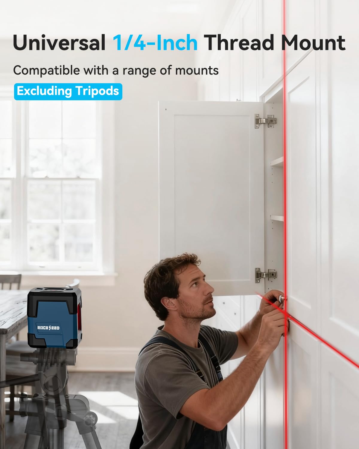 RockSeed IP54 durable laser level protects against dust and moisture on site.