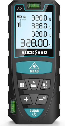 RockSeed laser measure with 328 ft range for quick room layout