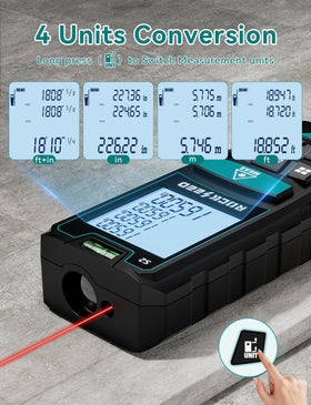 RockSeed LCD backlit display aids measurements in dim areas