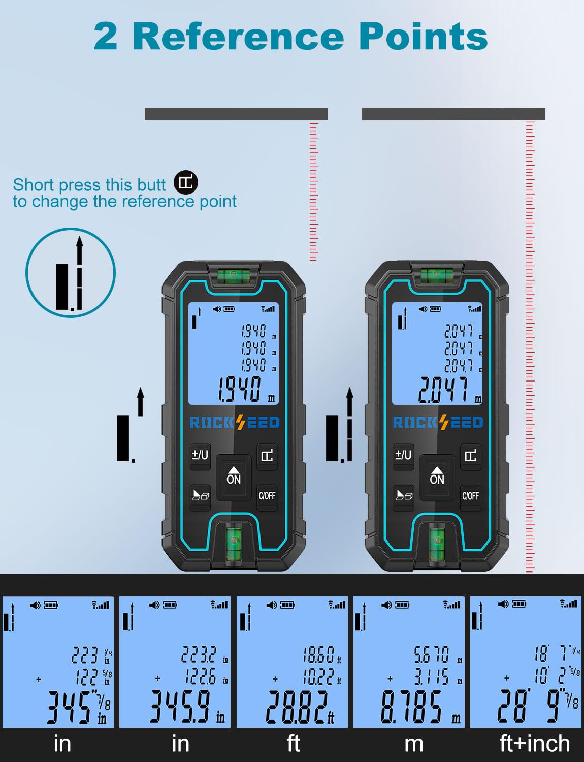RockSeed measurement functions cover area, distance, and volume for versatile projects.